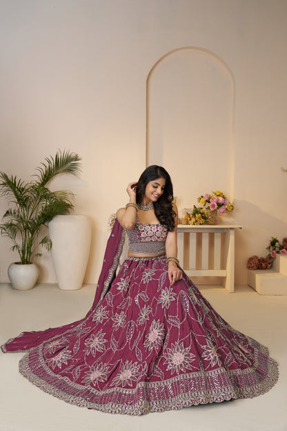Charming maroon lehenga 28