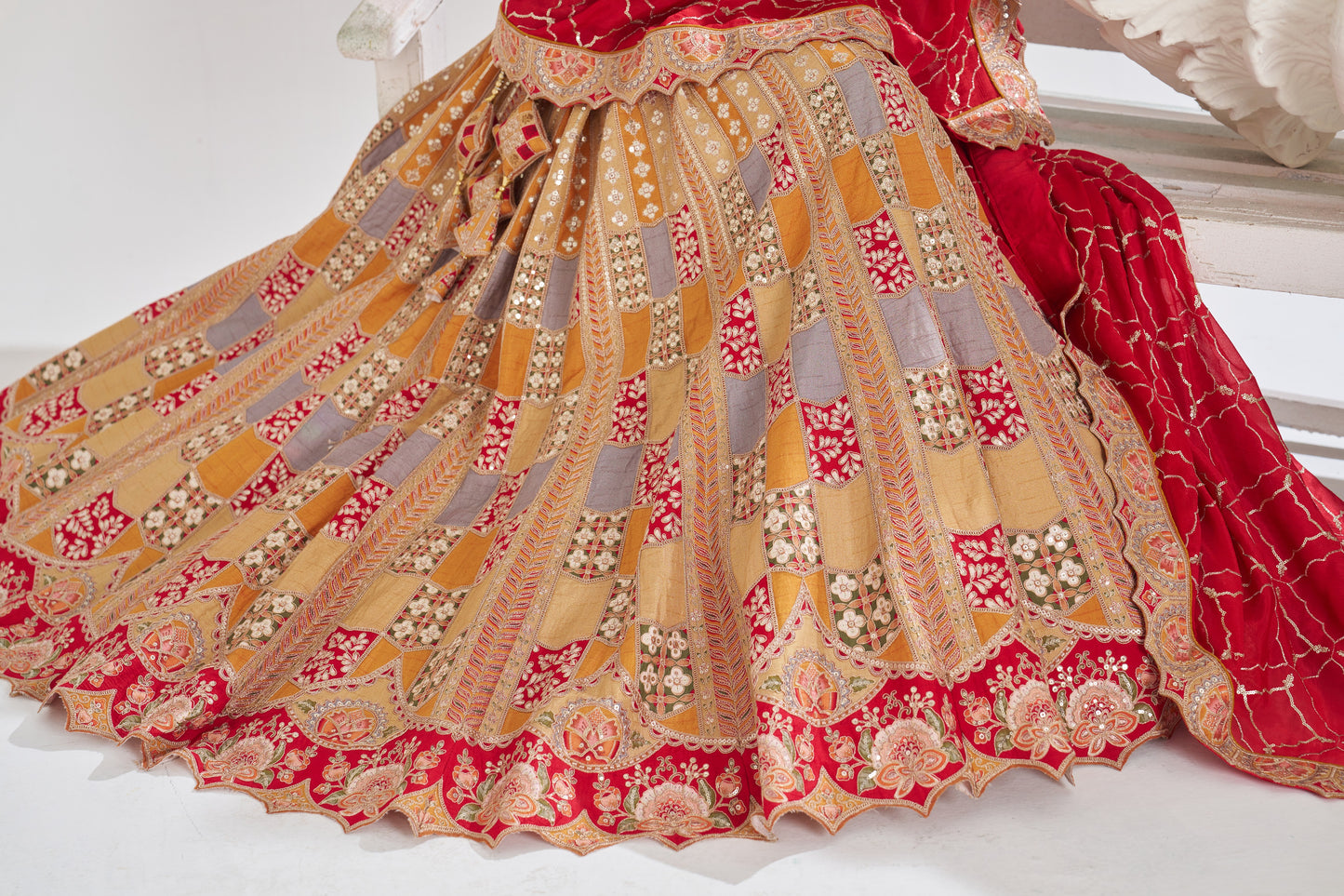 Pretty mustard girlish lehenga 128