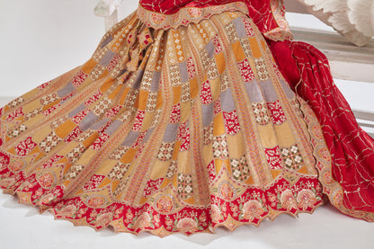 Pretty mustard girlish lehenga 128