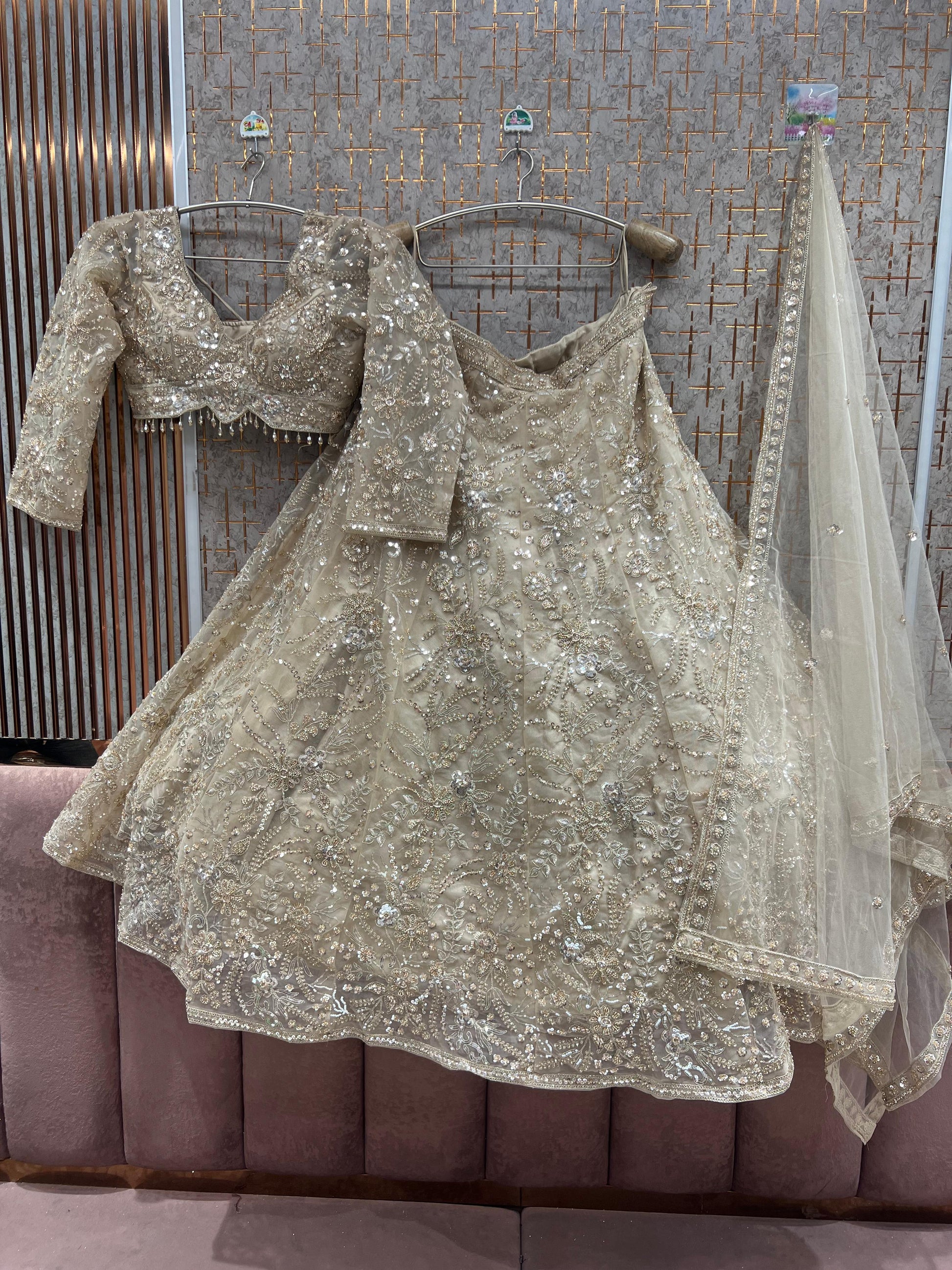 Rust Orange Crop Top Lehenga - Shopping World