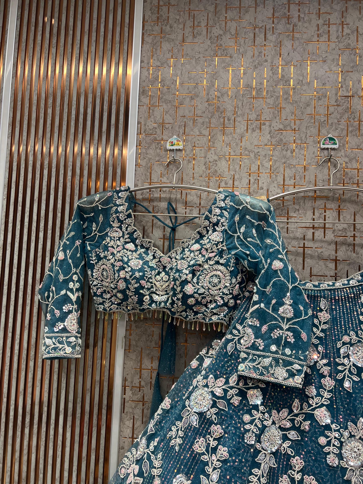 Lovely Lilac Crop Top Lehenga