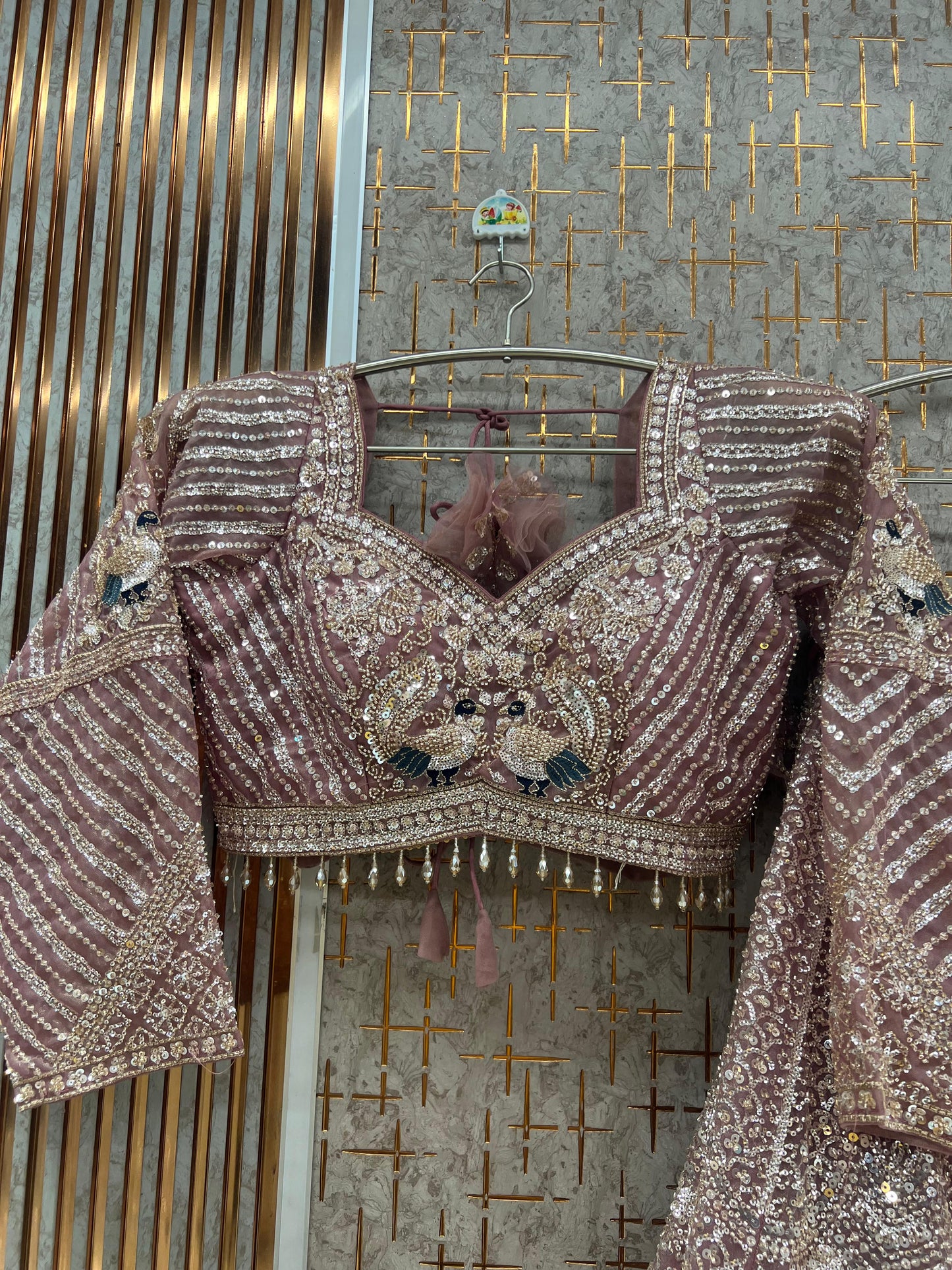 Purple Crop Top Lehenga