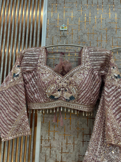 Purple Crop Top Lehenga