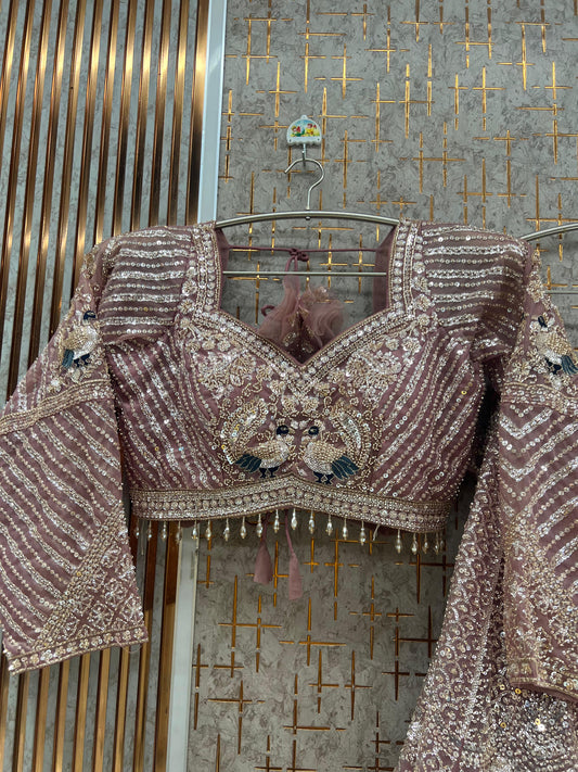 Purple Crop Top Lehenga - Shopping World