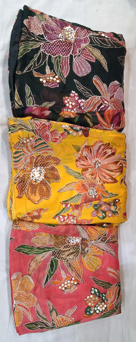 Yellow Haldi Mehendi Sharara Dress Material