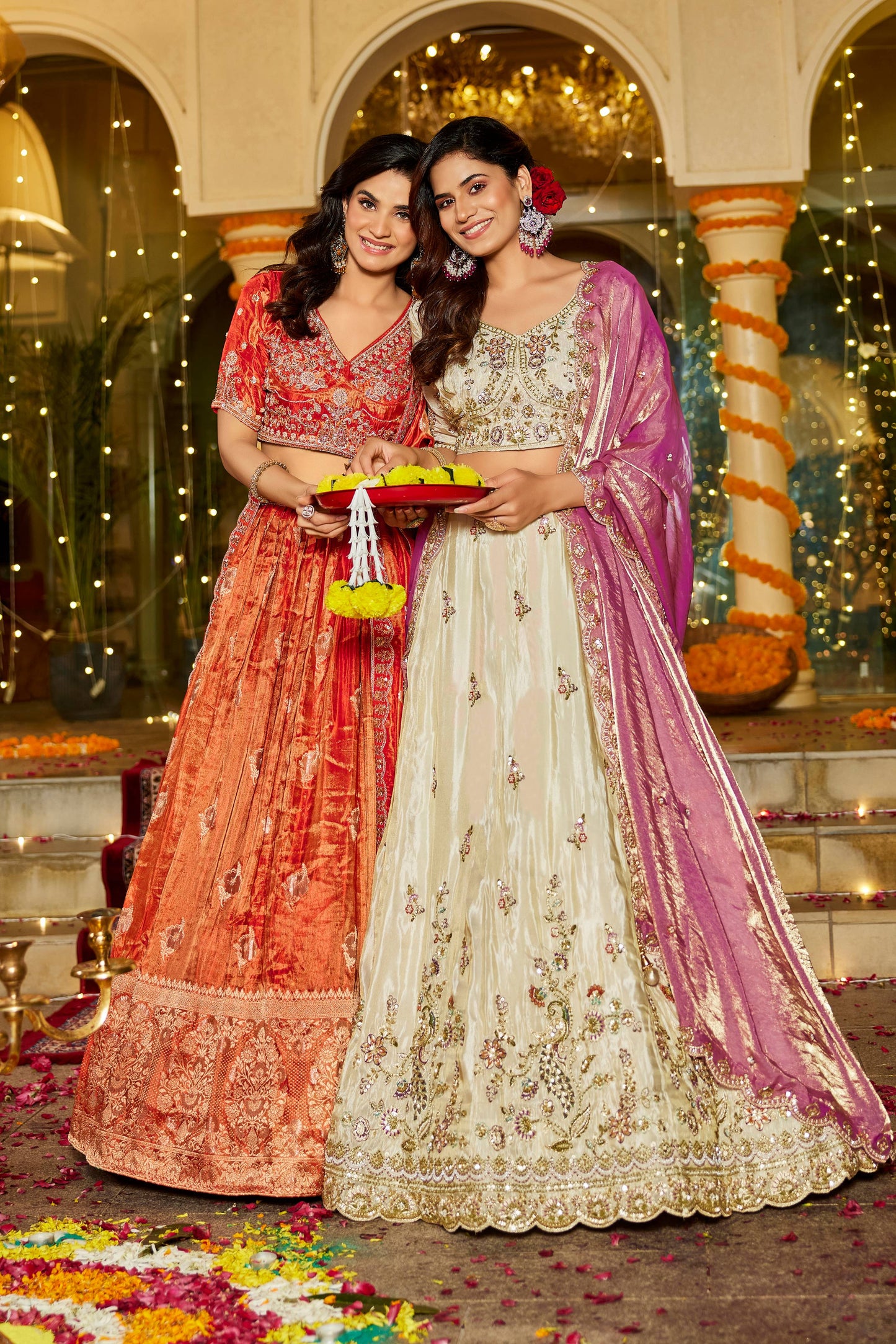 Awesome White pink Lehenga 2442