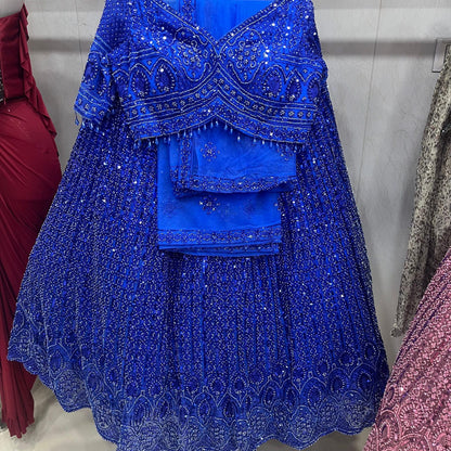 Purple On Purple Monotone Crop Top Lehenga