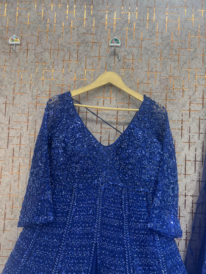 Black long peplum Dress Farshi Gaharara Dress Special