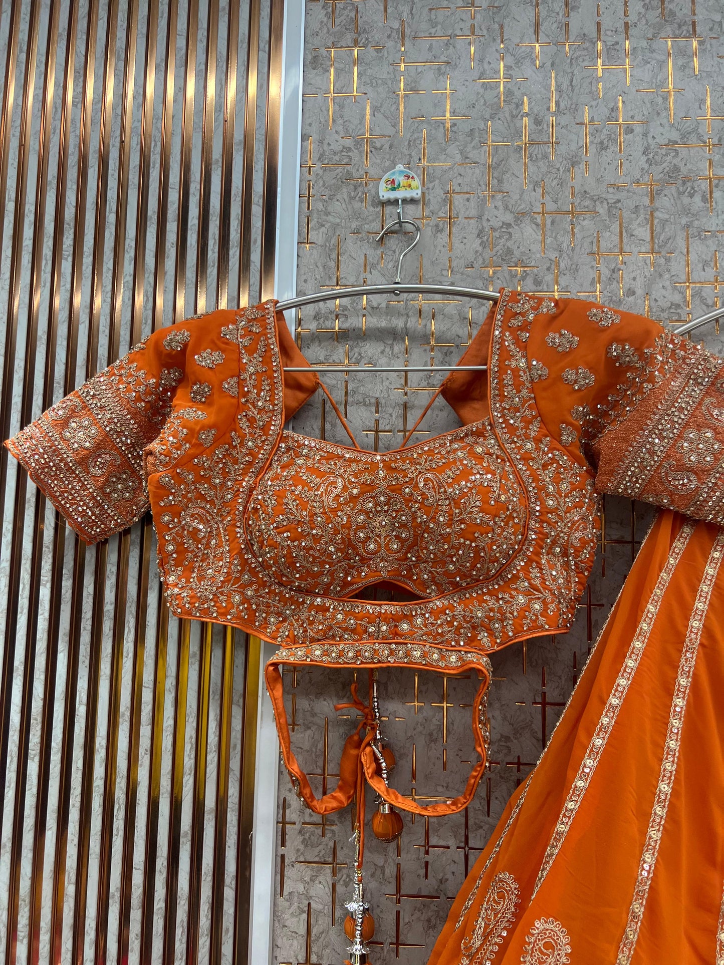 Purple Crop top Lehenga