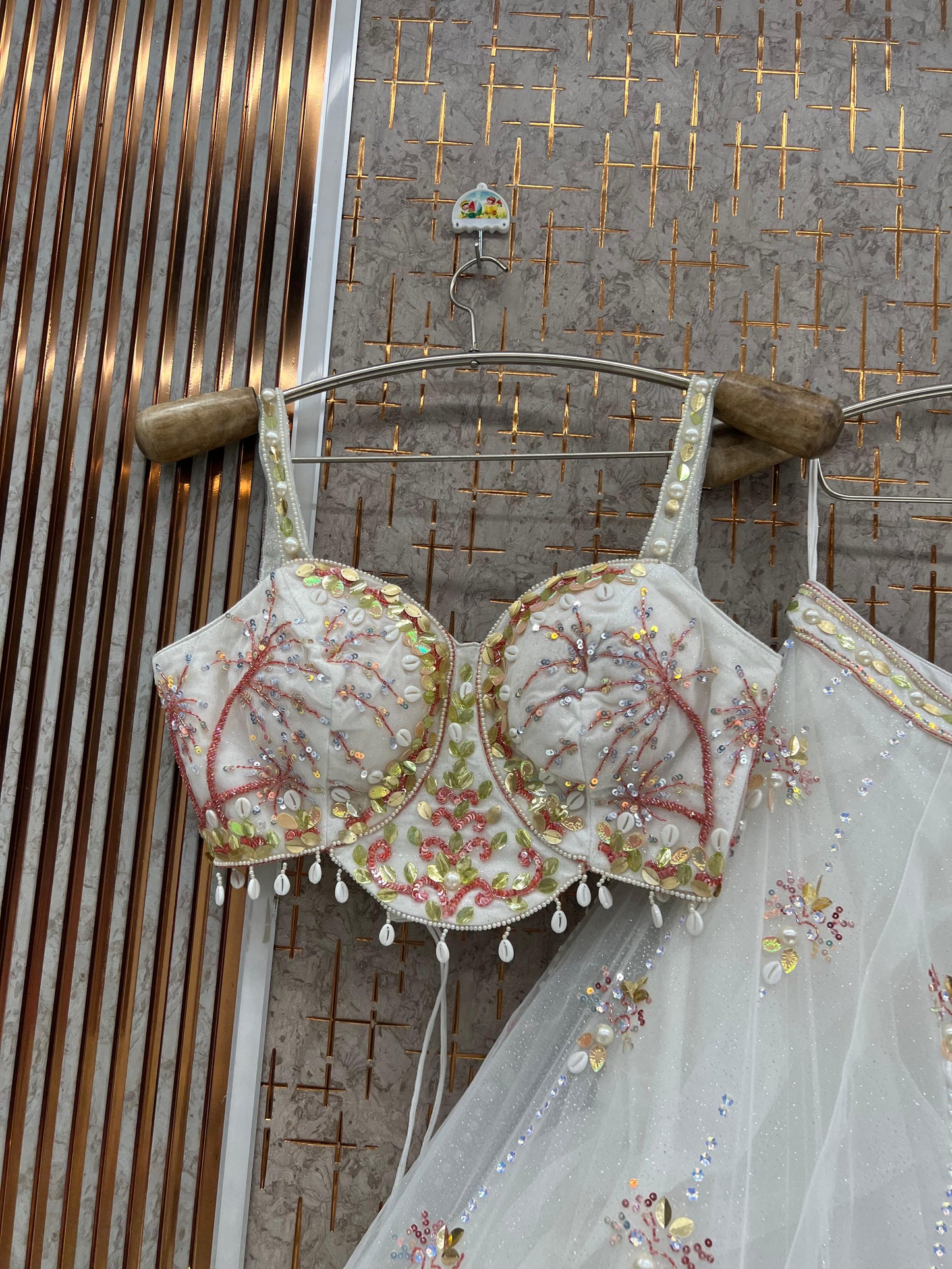 Baby Pink Pdp Crop Top Lehenga