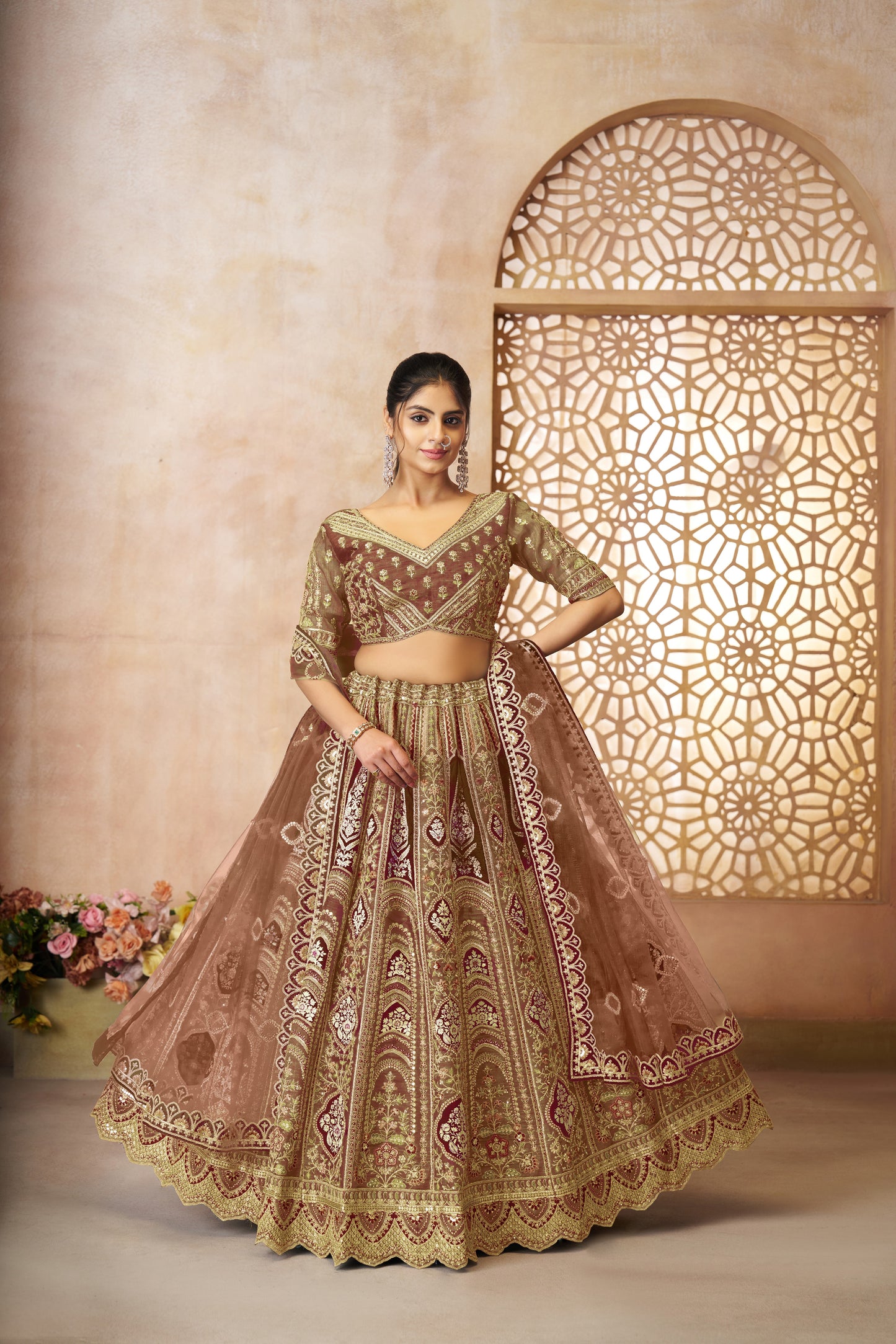 Fabulous coffe girlish lehenga 31