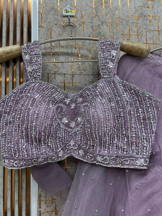 Baby Pink Crop Top Lehenga