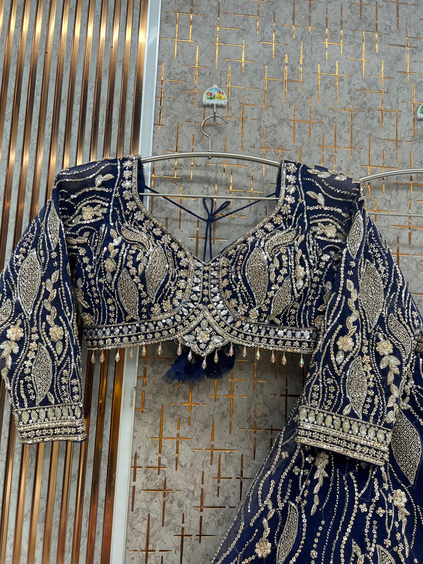 Pista Green Crop Top Lehenga