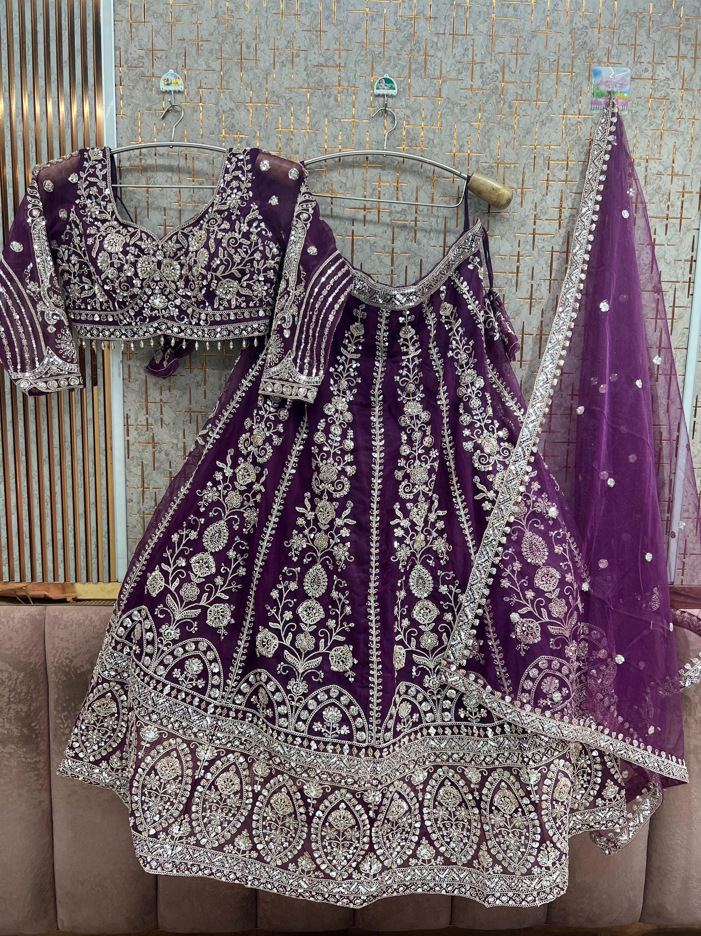Yellow Haldi Mehendi Crop Top Lehenga