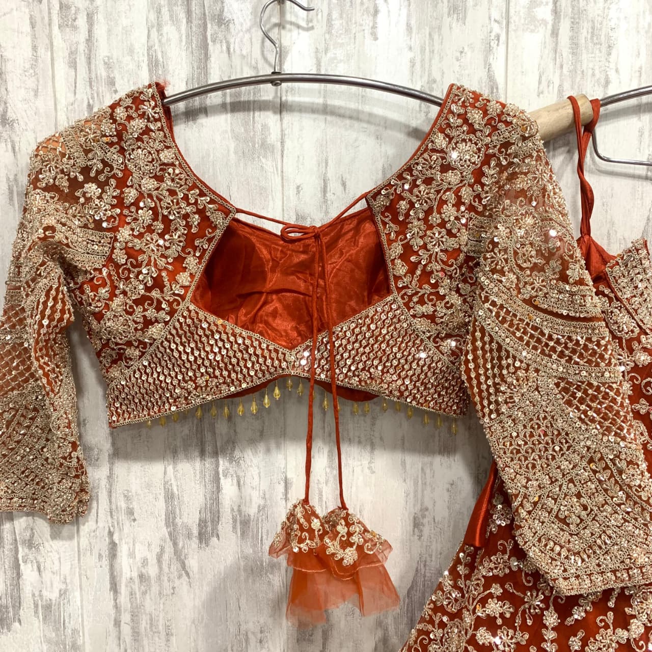 Fantastic Maroon red crop top Lehenga Happy Customer