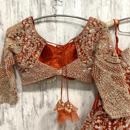 Fantastic Maroon red crop top Lehenga Happy Customer