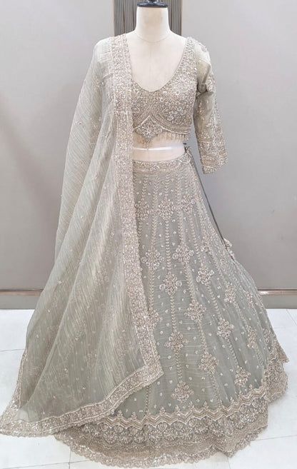 Golden Crop Top Lehenga