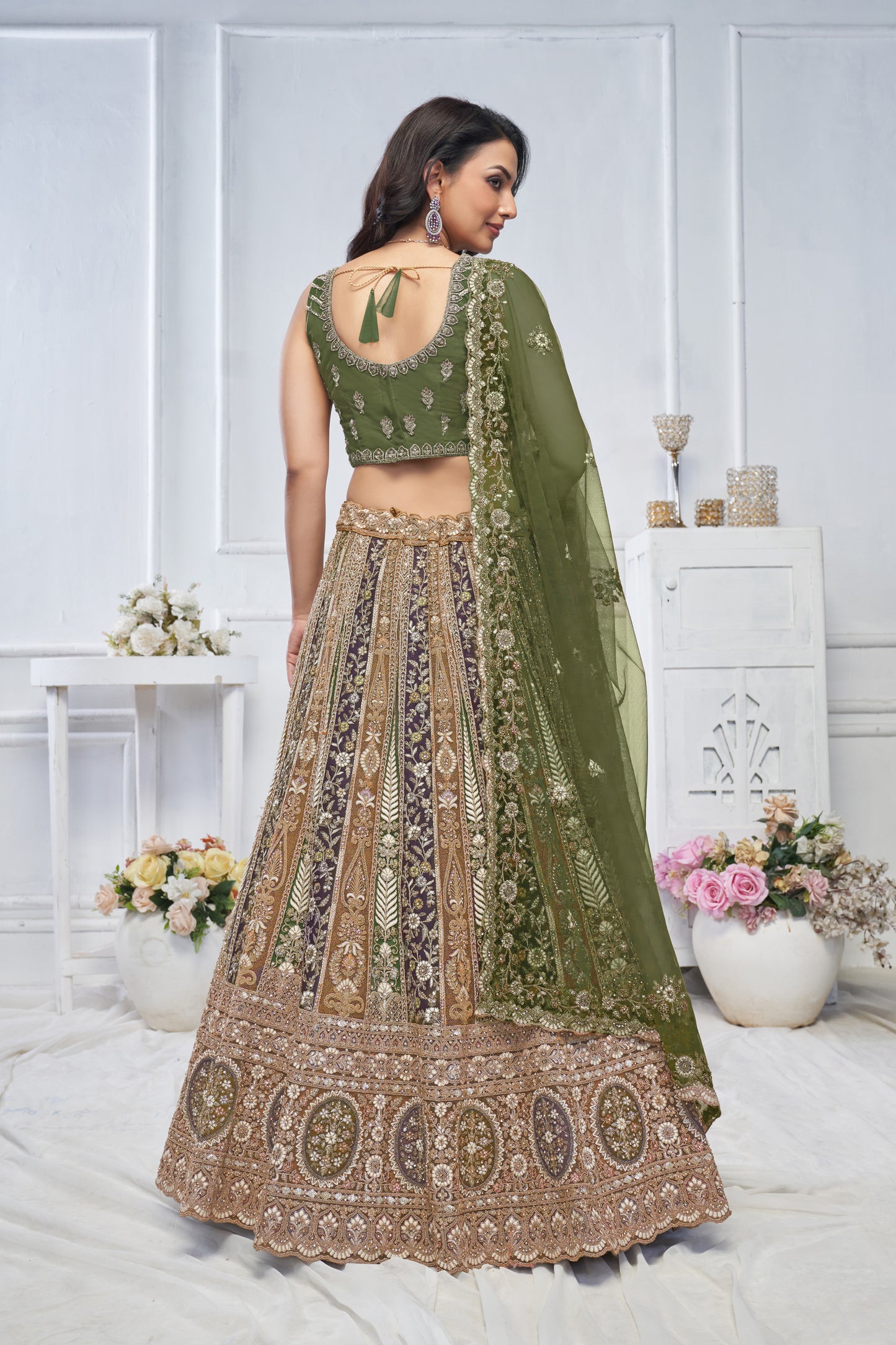 Khoobsurat green lehenga
