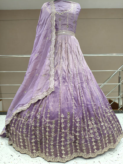 Beige Golden Designer Lehenga