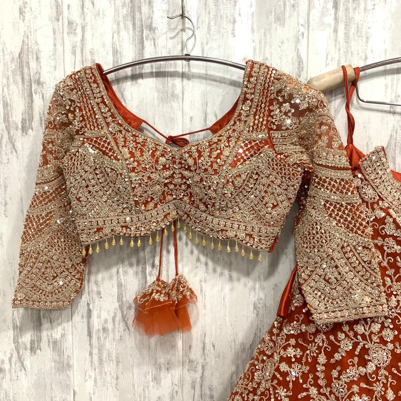 Fantastic Maroon red crop top Lehenga Happy Customer