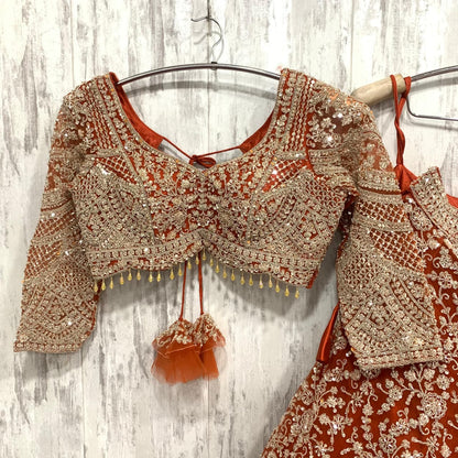 Fantastic Maroon red crop top Lehenga Happy Customer