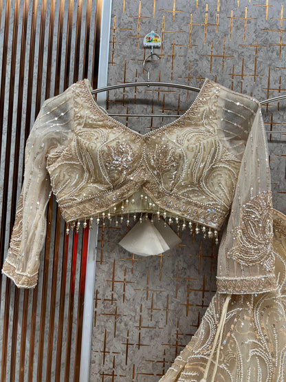 Chiku golden Crop Top Lehenga
