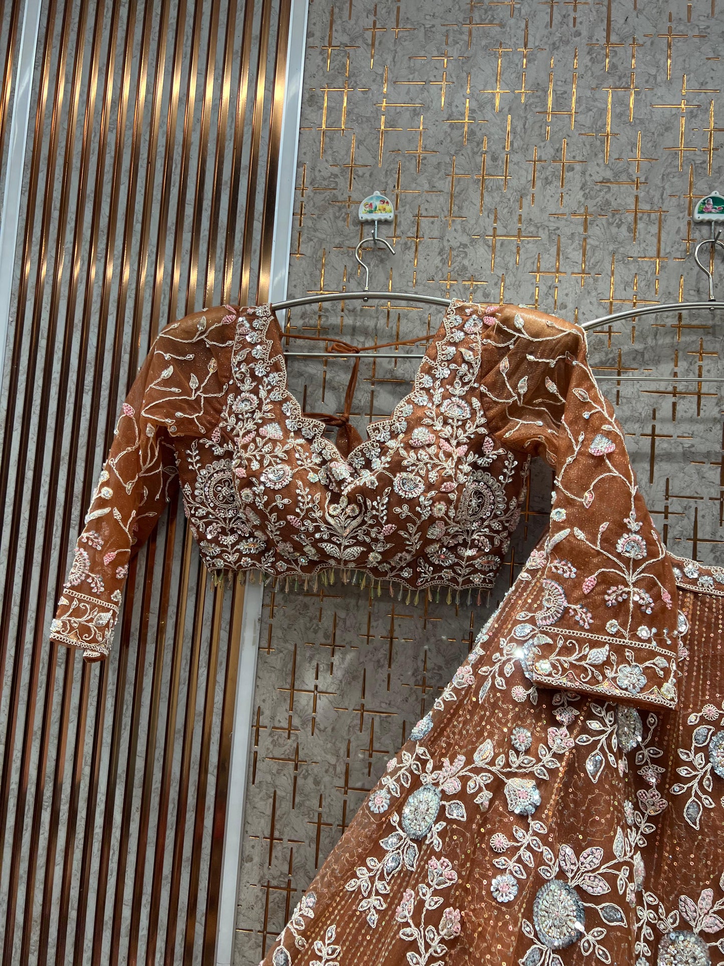 Lovely Lilac Crop Top Lehenga