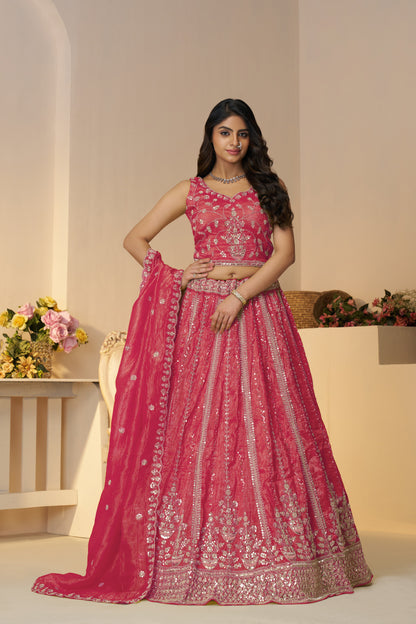 Beautiful pink girlish lehenga 44