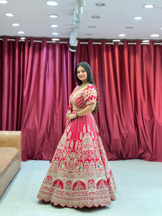 Rani Pink Bridal Lehenga