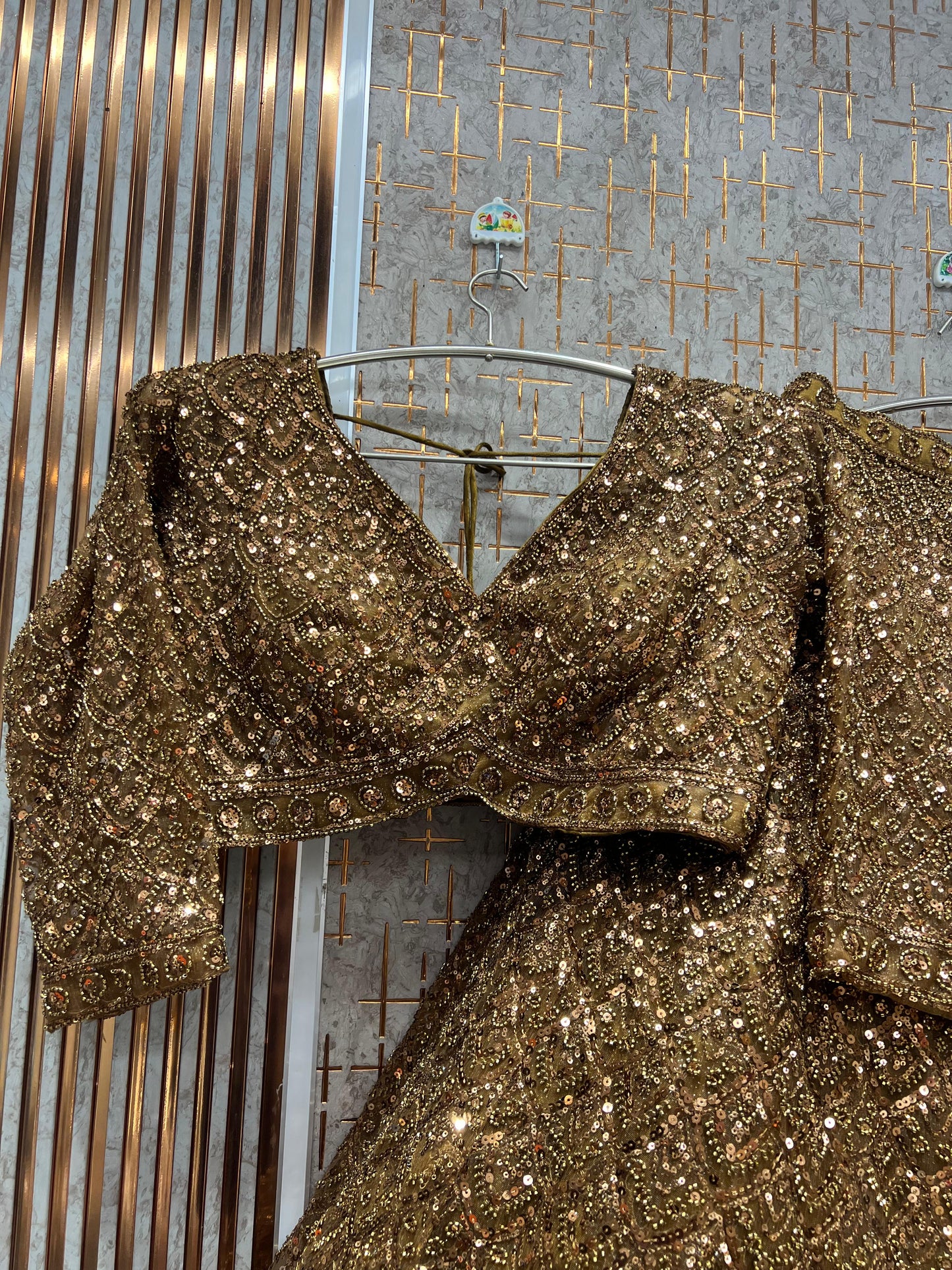 Lovely Blue on Blue Monotone Crop Top Lehenga