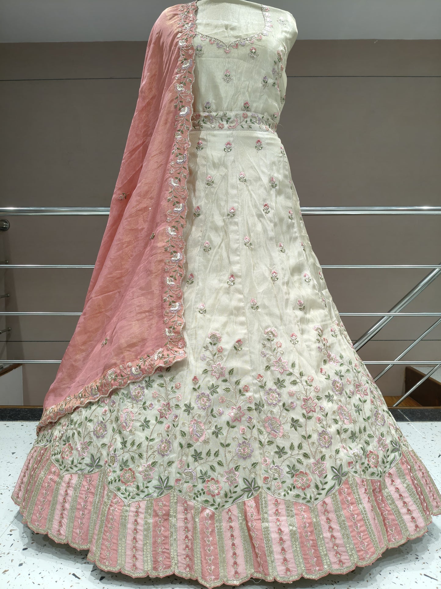 Peach Designer Lehenga