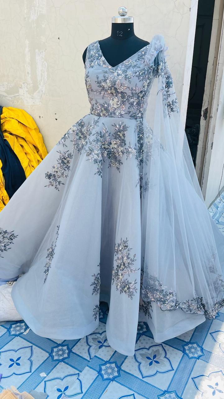 Blue Cinderella ball gown Party Wear
