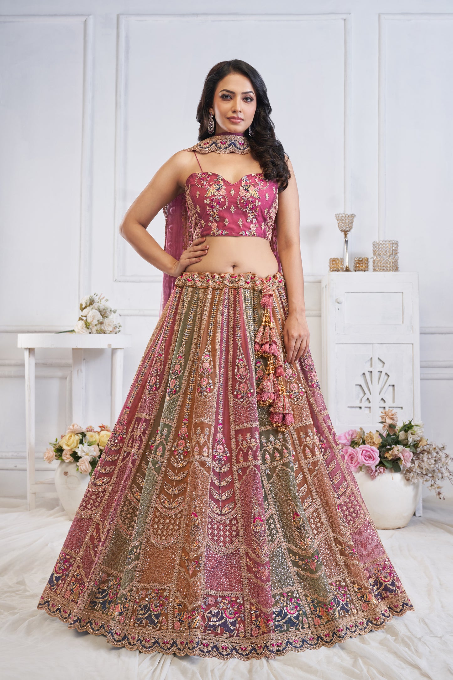 Attractive multicolour lehenga