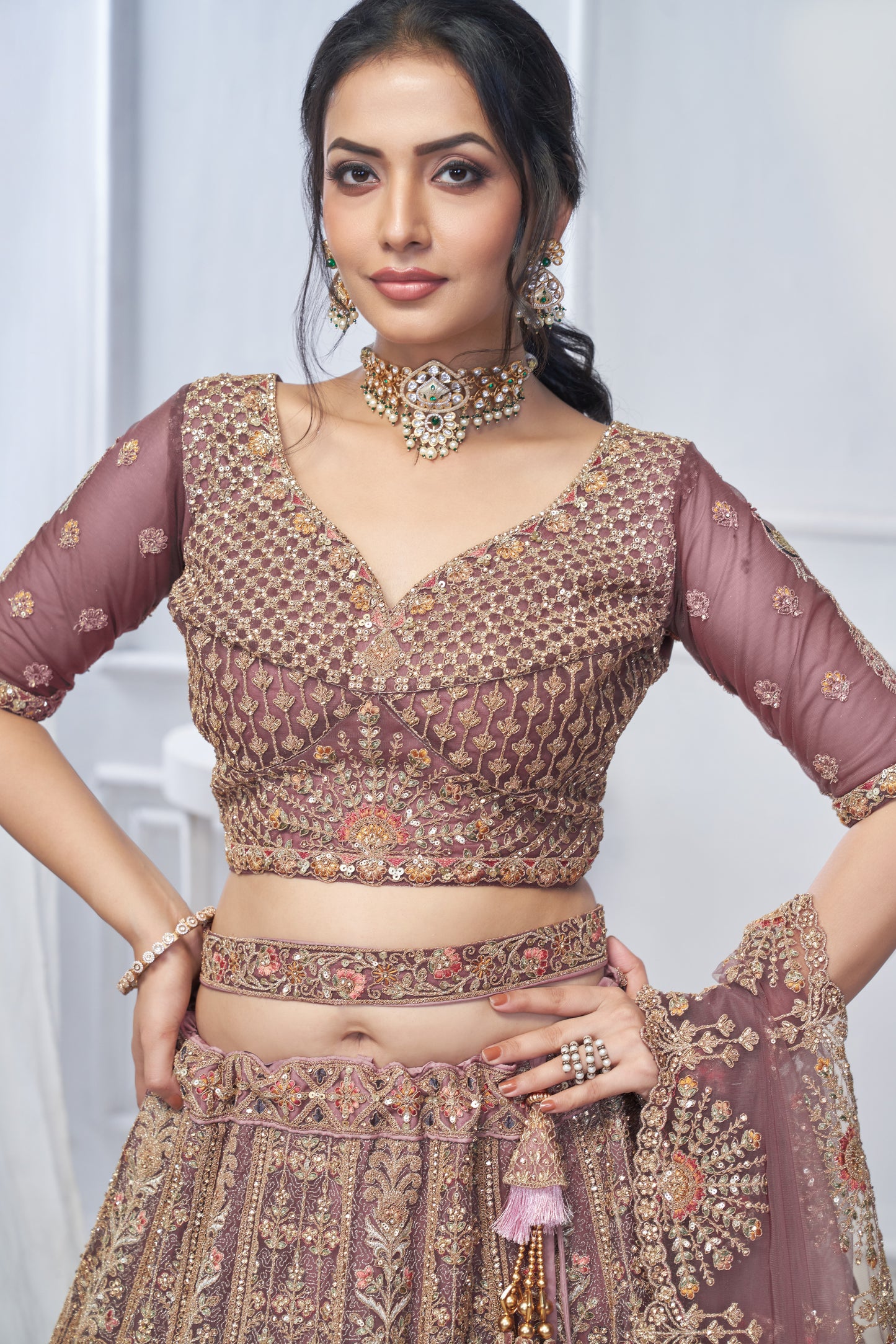 Elegant lilac lehenga