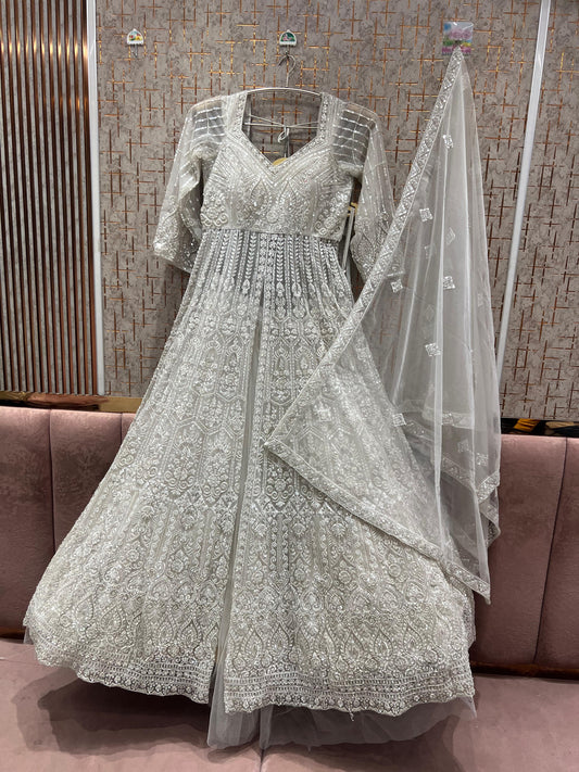 silver gray color dress A Line V Neck Silver Gray Long Prom Dresses, Silver Gray Long Formal E jbydress