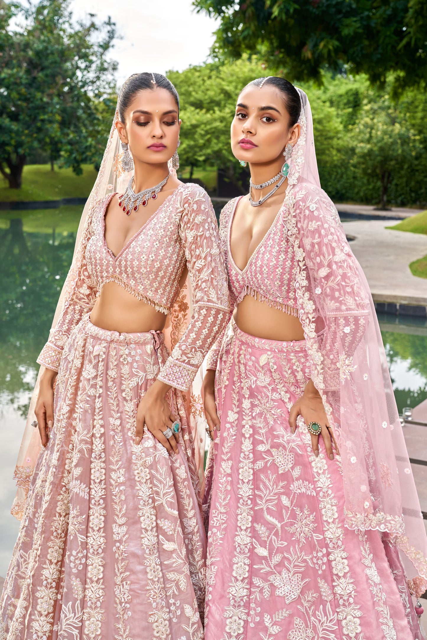 Pretty pink bridal Lehenga