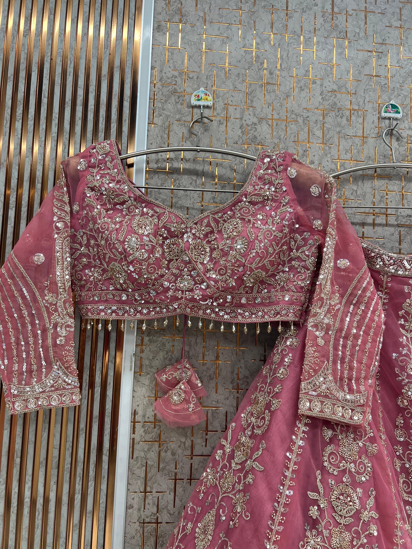 Yellow Haldi Mehendi Crop Top Lehenga