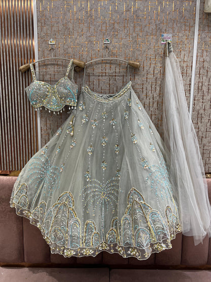 Baby Pink Pdp Crop Top Lehenga