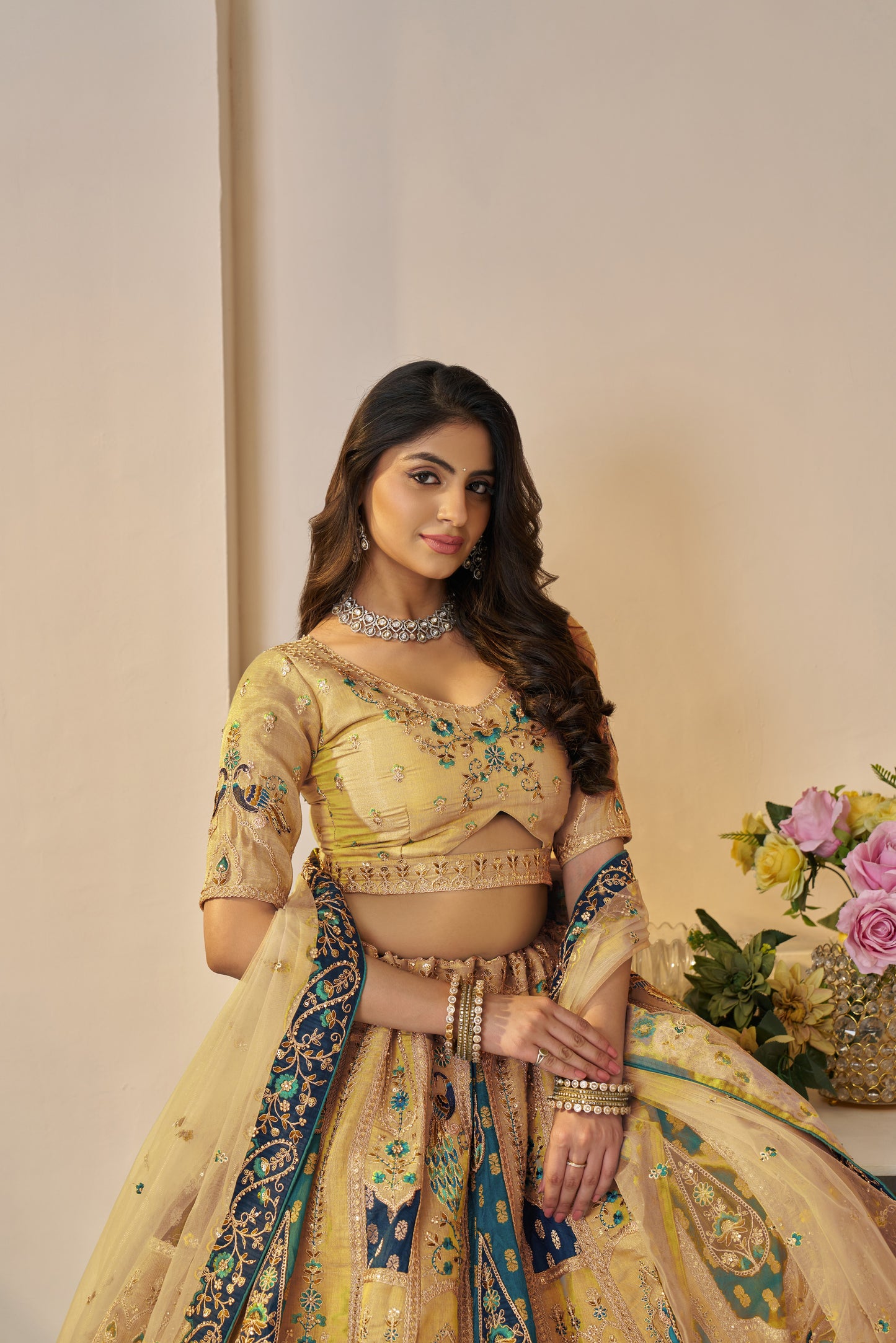 Lovely yellow girlish lehenga 492