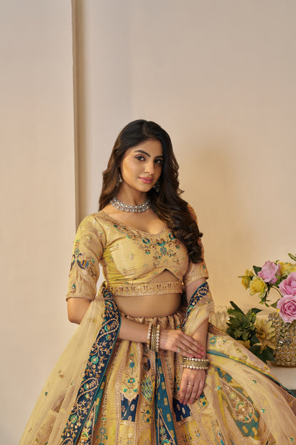 Lovely yellow girlish lehenga 492