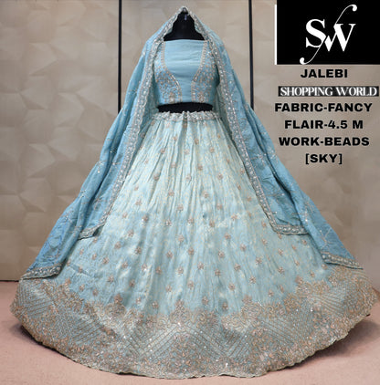 Fancy Chiku golden Lehenga