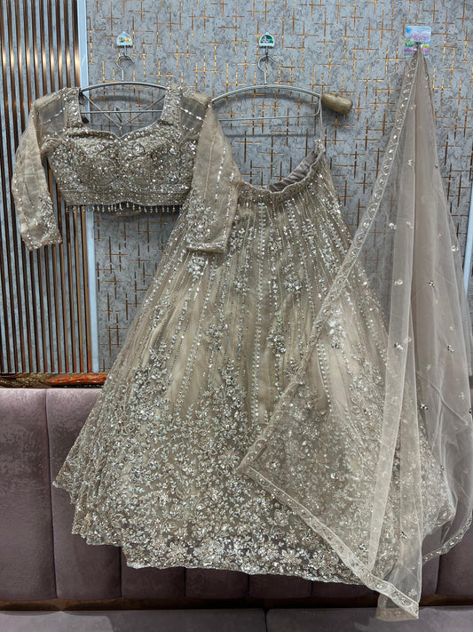 Chiku Golden Crop Top Lehenga