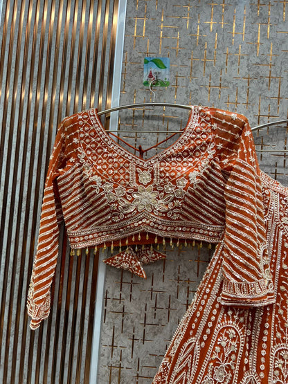 Stunning Blue crop Top Lehenga