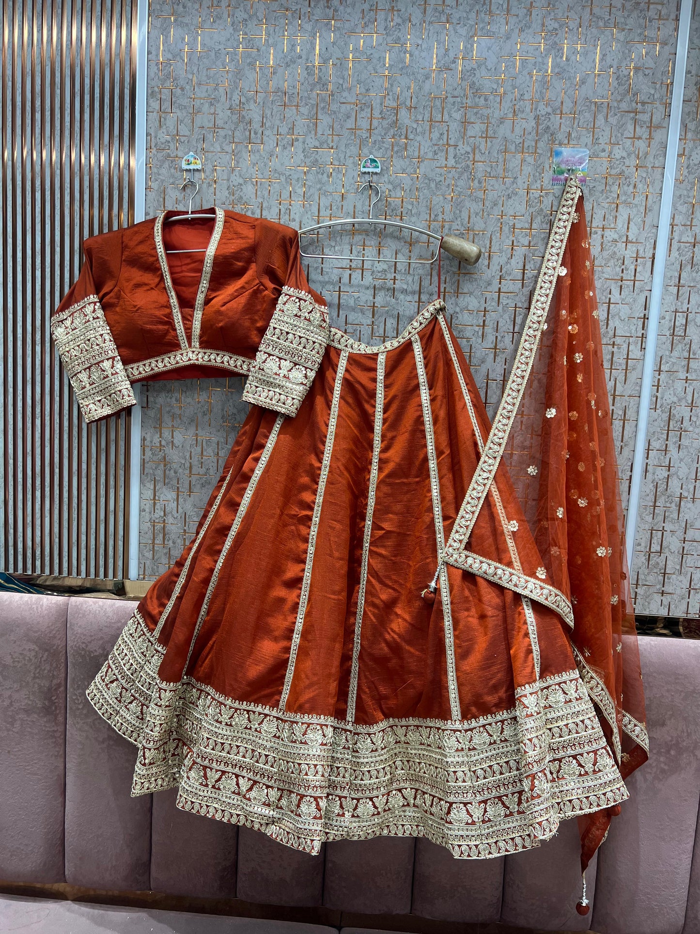 Stunning Blue crop Top Lehenga