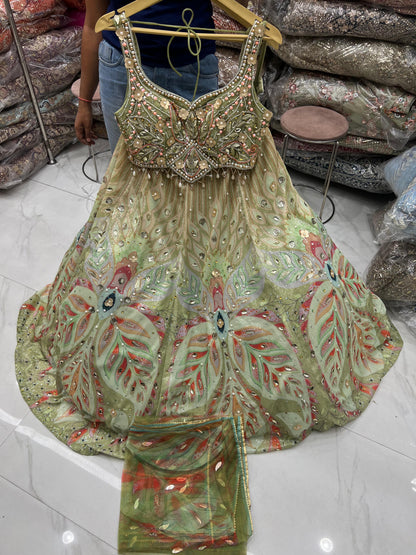 Baby pink pdp Crop Top Lehenga