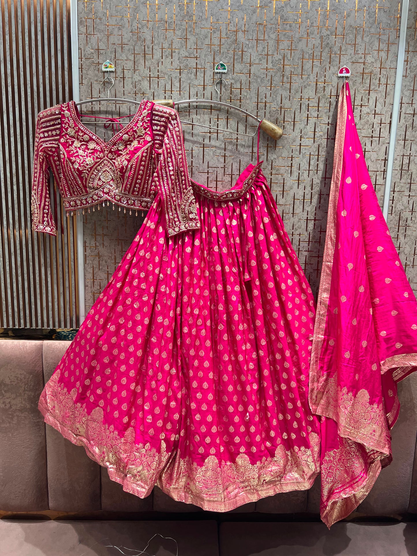 Purple Crop Top Lehenga