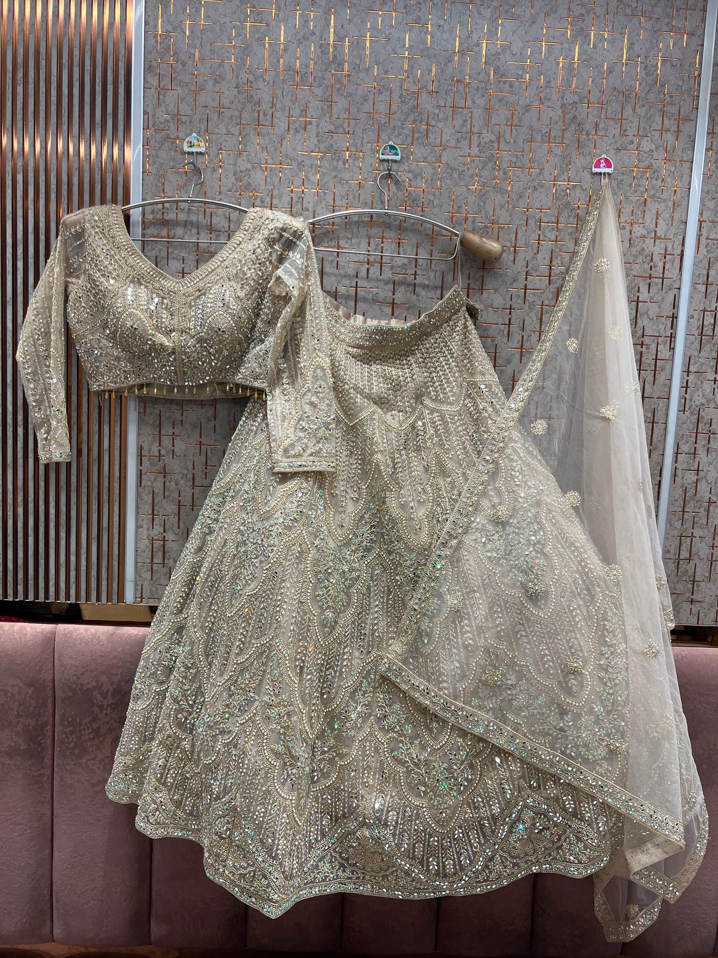 Golden Crop Top Lehenga