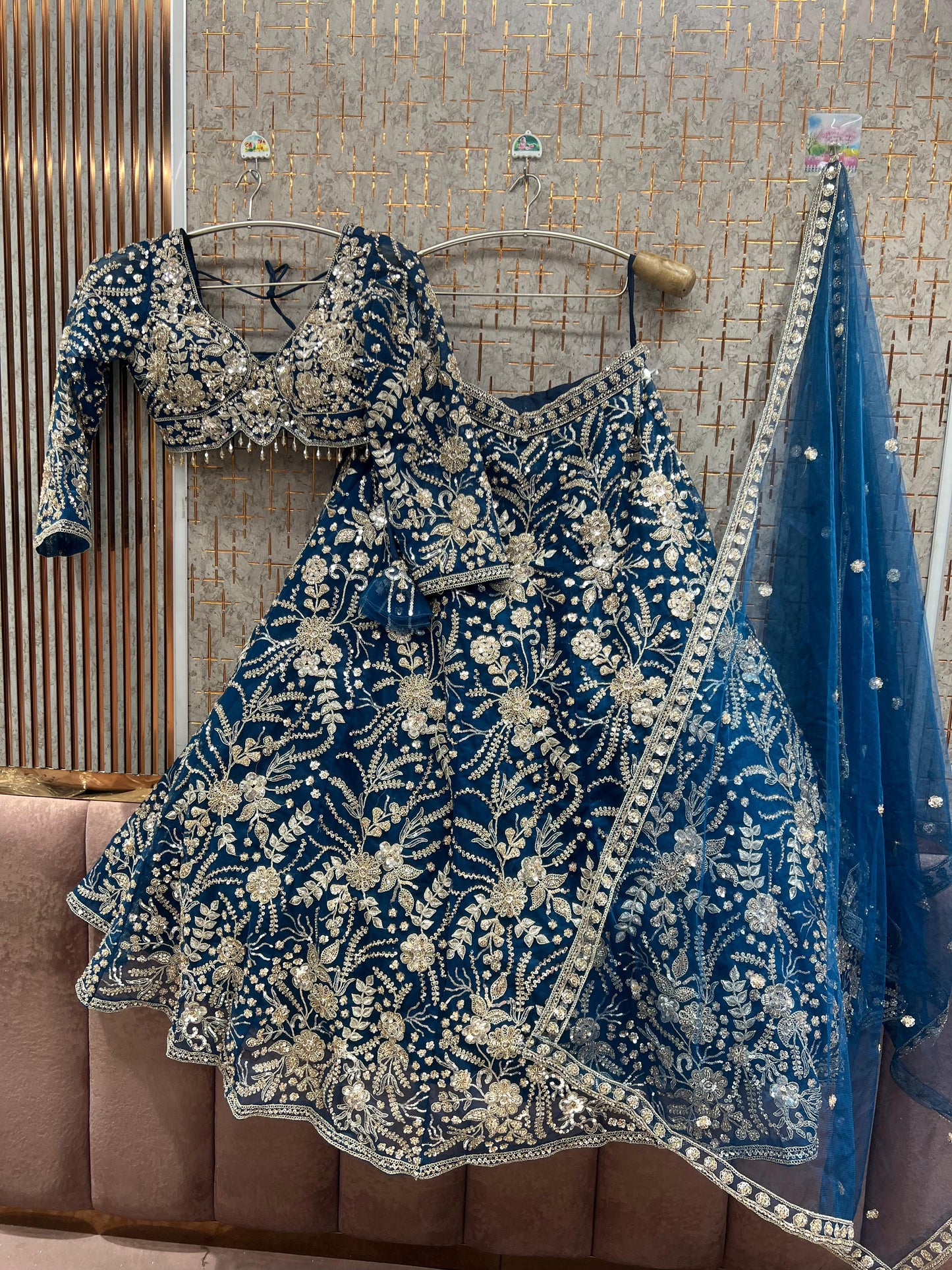 Rust Orange Crop Top Lehenga - Shopping World