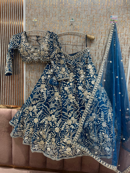 Rust Orange Crop Top Lehenga - Shopping World