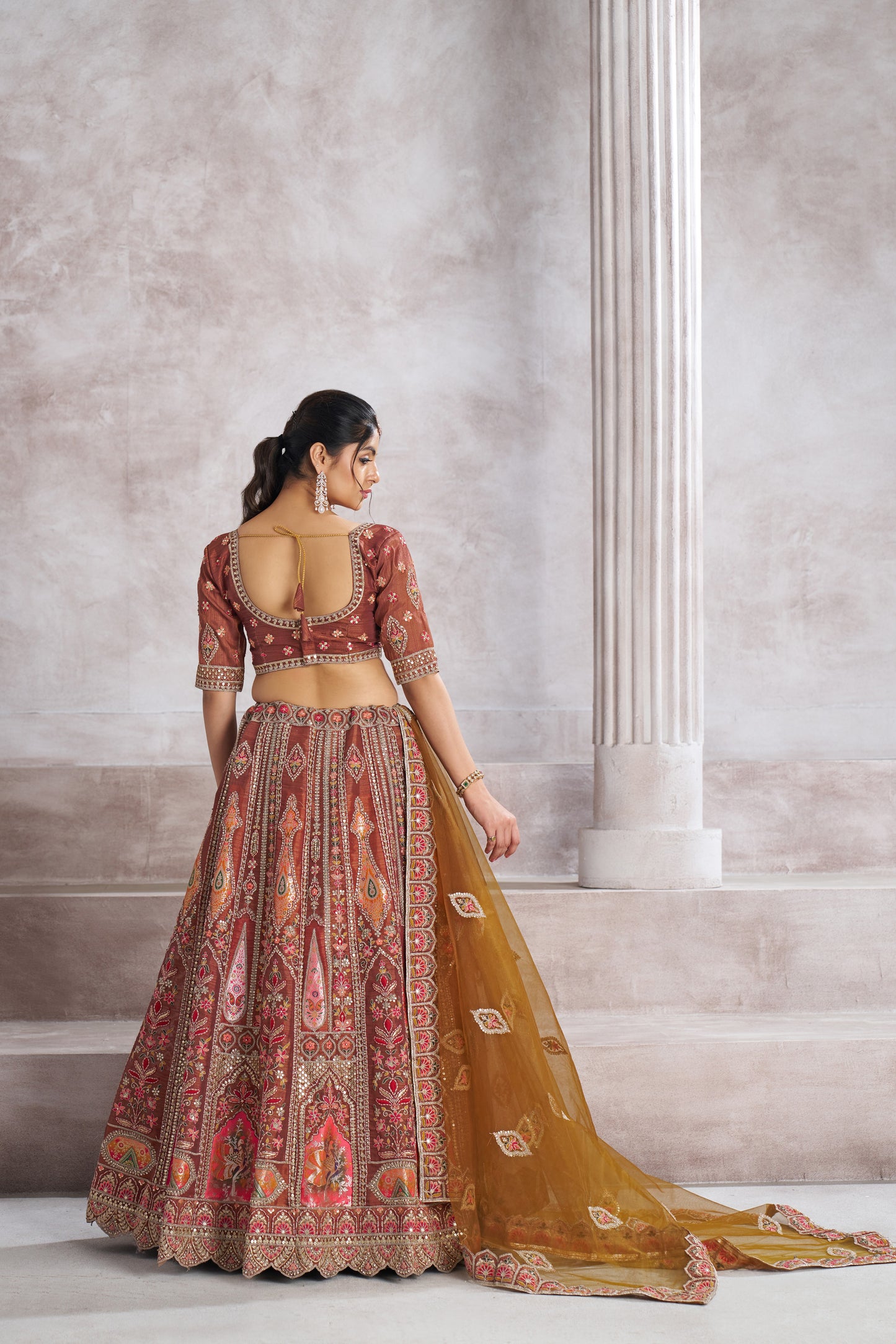 Attractive coffe girlish lehenga 32